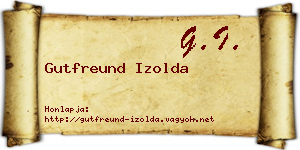 Gutfreund Izolda névjegykártya